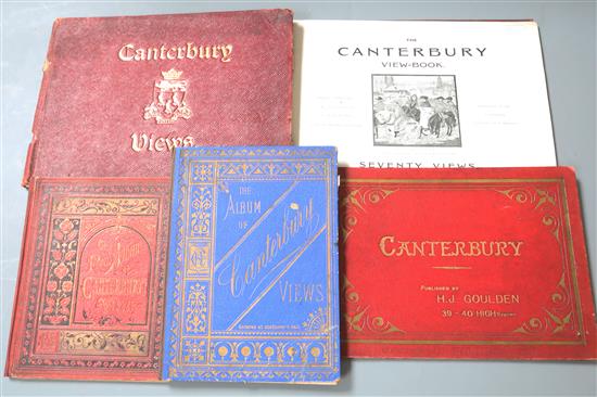 CANTERBURY: 5 late 19th / early 20th century photographic albums:-